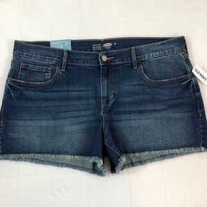 NWT Old Navy Distressed Denim Cut Off Semi-Fitted